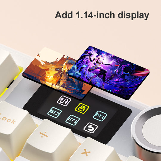 Aula F108 Pro Full-Size Mechanical Keyboard With Smart Screen - Aula Inno
