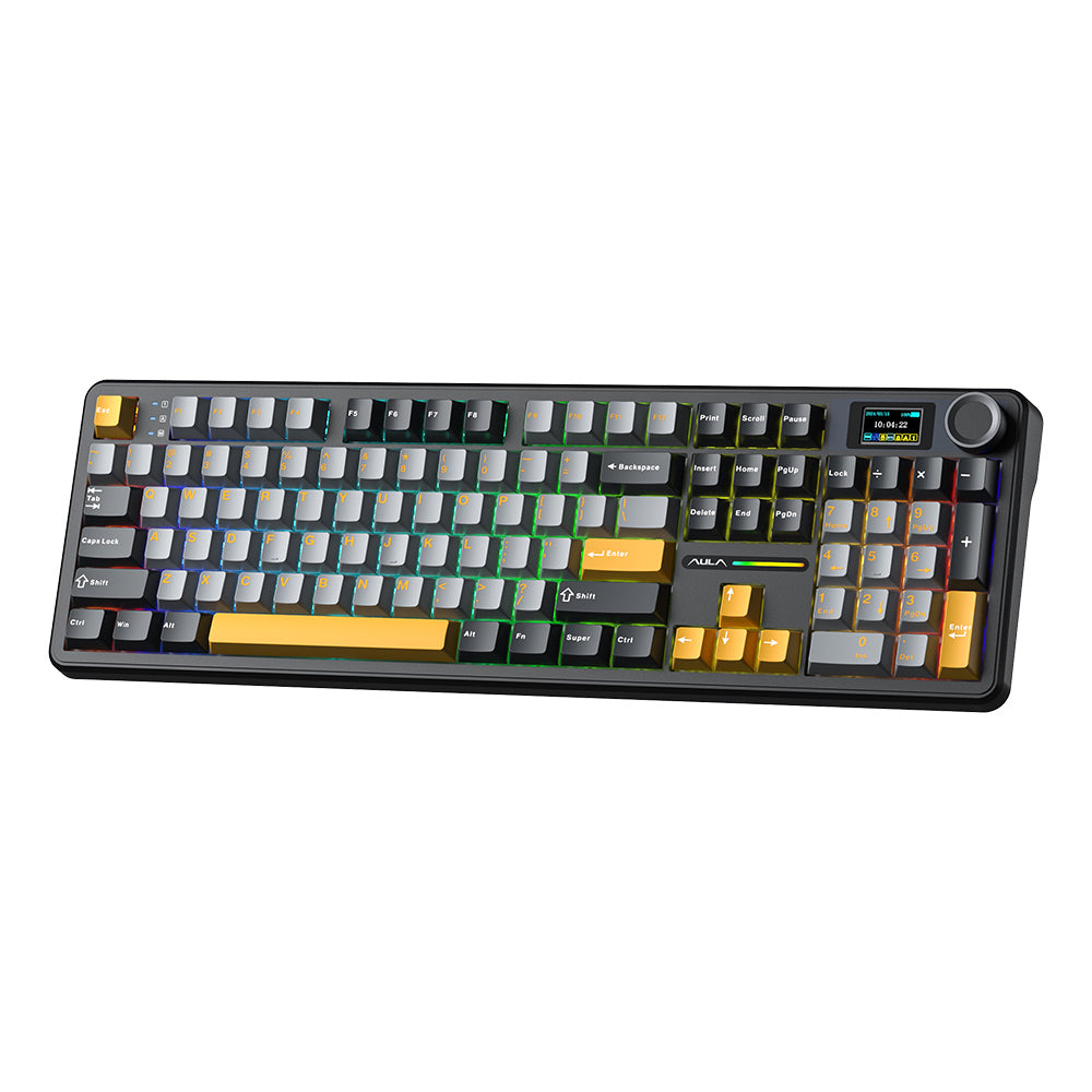 Aula F108 Pro Full-Size Mechanical Keyboard With Smart Screen - Aula Inno
