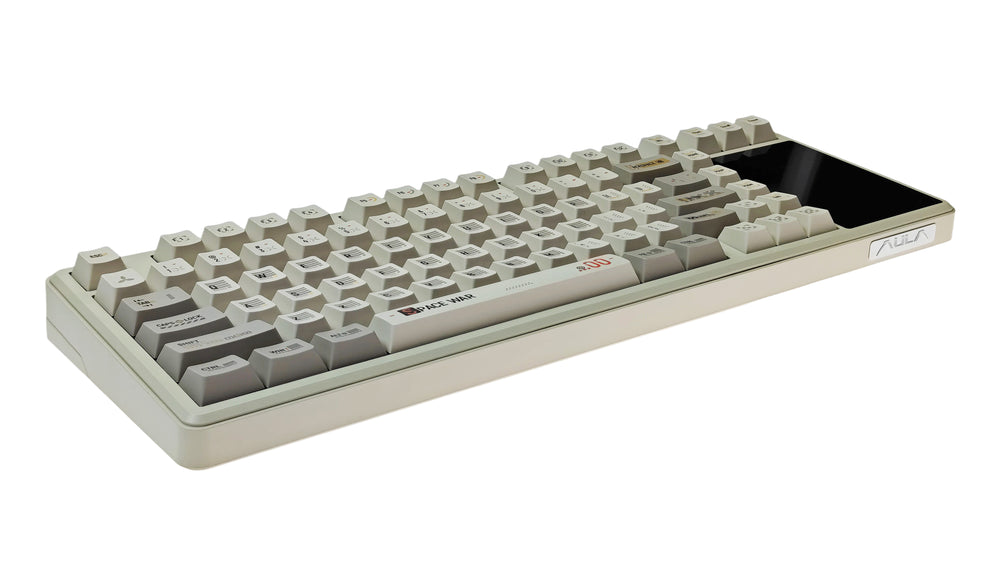 AULA L99 Grey 画面付きゲーミングキーボード / 3.98インチ IPSフルカラーディスプレイ付 / Caramel Latte Switch