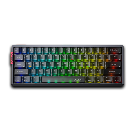 AULA AG60 磁軸 キーボード： デュアルモード切替、5層消音で打鍵音クリア、オールミニウムボディ - Aula Inno