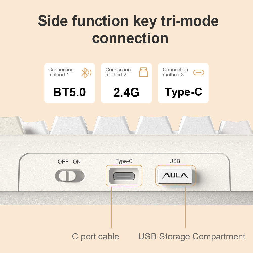 Aula F108 Pro Full-Size Mechanical Keyboard With Smart Screen - Aula Inno